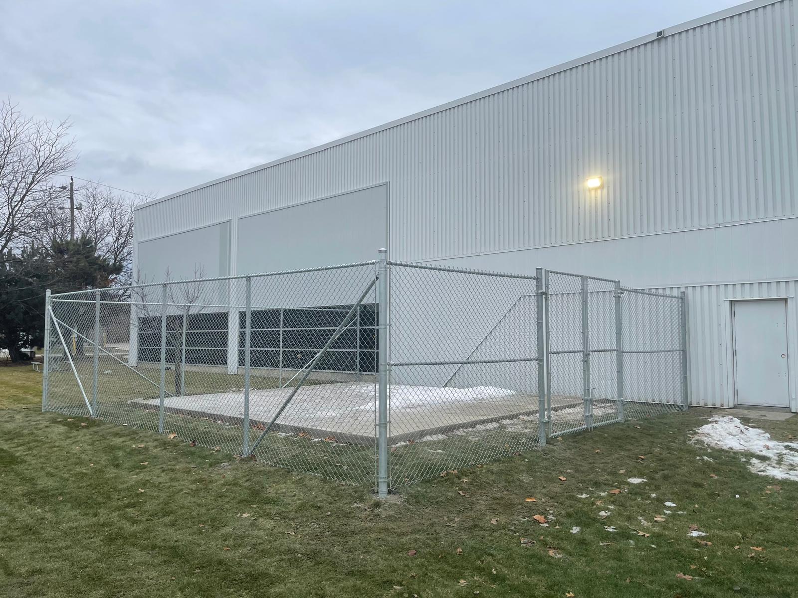 chain link fence enclosure industrial